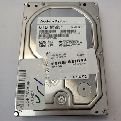 Western Digital HUS726T6TALE6L4 6TB 3.5" SATA Internal HDD | Grade A