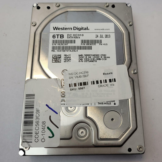 Western Digital HUS726T6TALE6L4 6TB 3.5" SATA Internal HDD | Grade A
