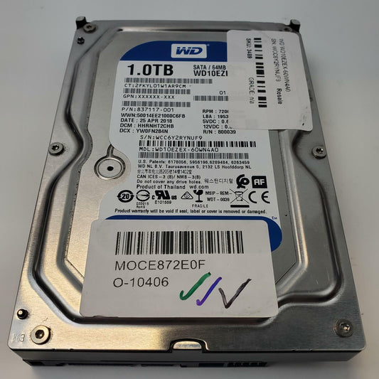 Western Digital WD10EZEX-60WN4A0 1TB 3.5" SATA HDD | Grade A | 10048