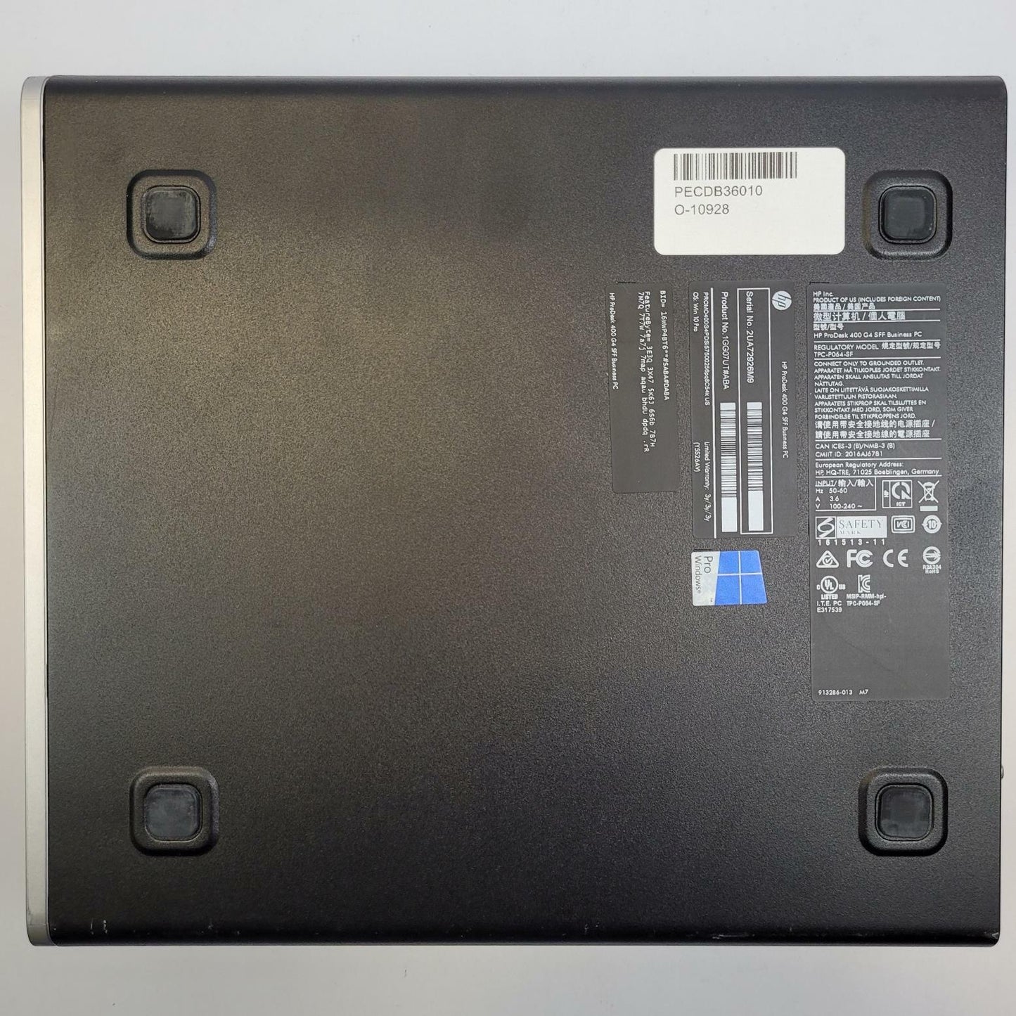 HP PRODESK 400 G4 SFF No OS I5-7500 8GB RAM 256GB 2.5" SSD | Grade C