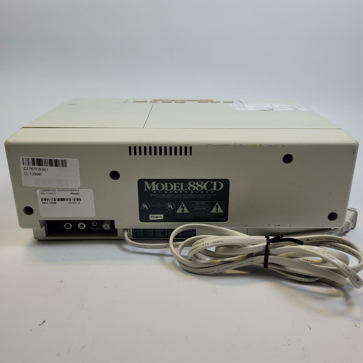 Cambridge Soundworks Henry Kloss 88CD AM/FM Radio/CD Player | Grade B