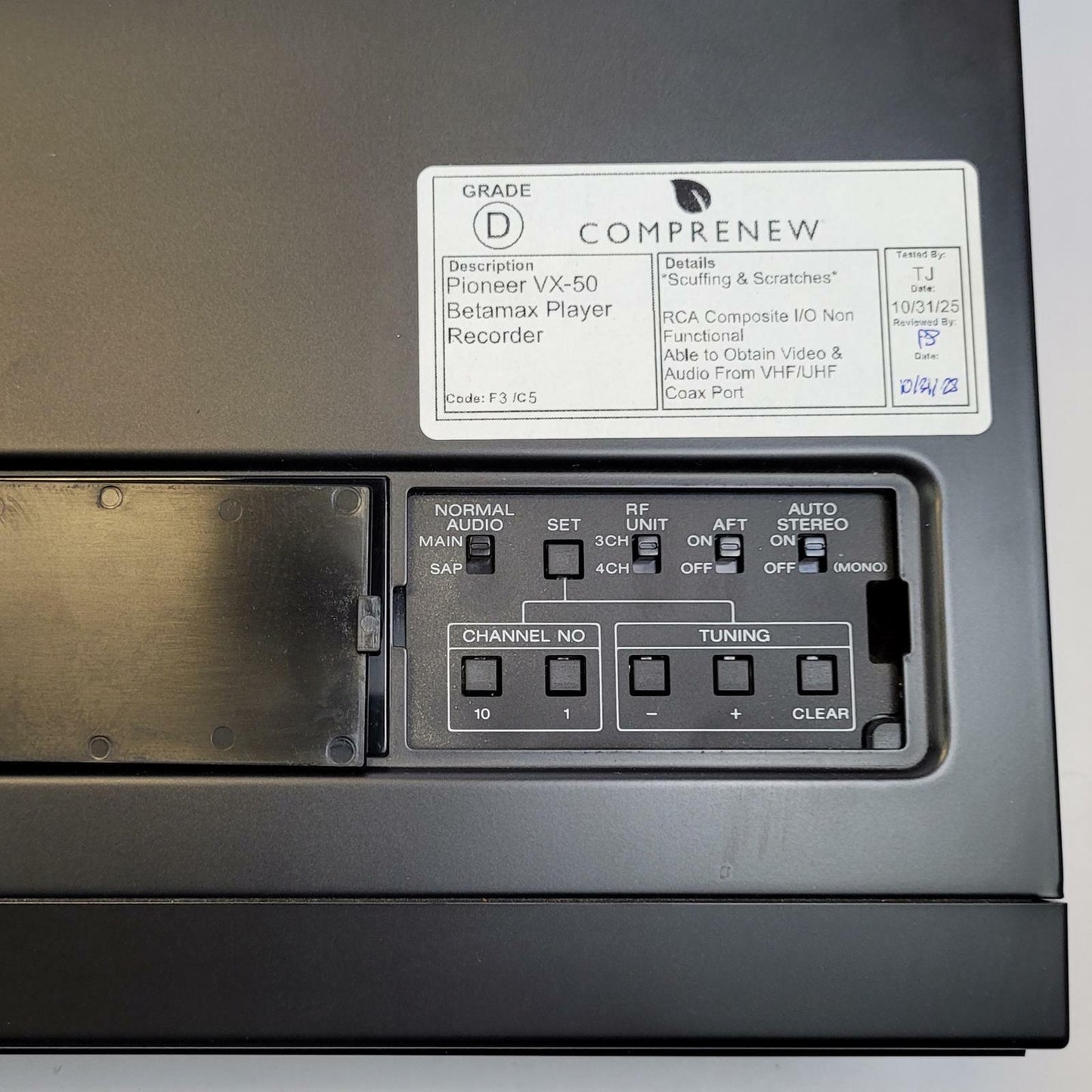 PIONEER VX-50 Betamax Player Recorder | Grade D