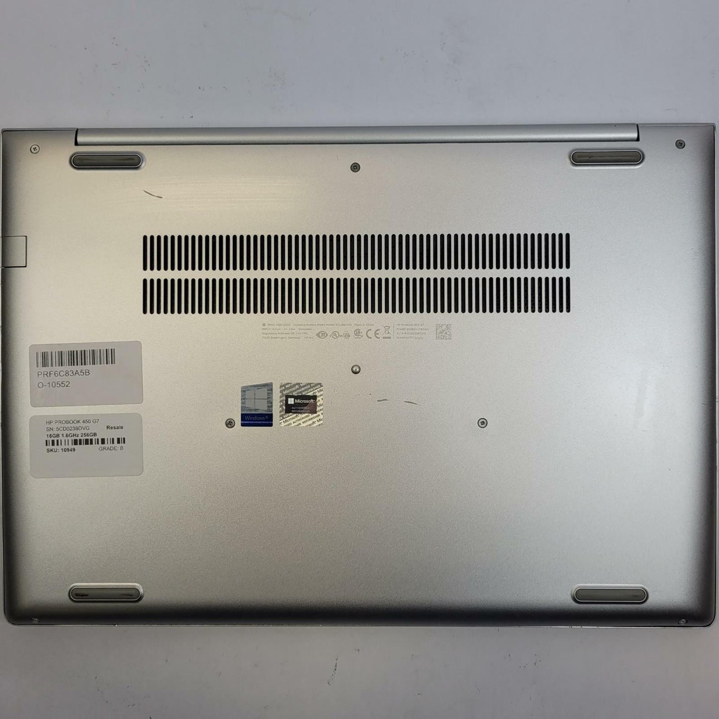 HP PROBOOK 450 G7 Windows 11 Home I5-10210U 16GB RAM 256GB NVME | Grade B