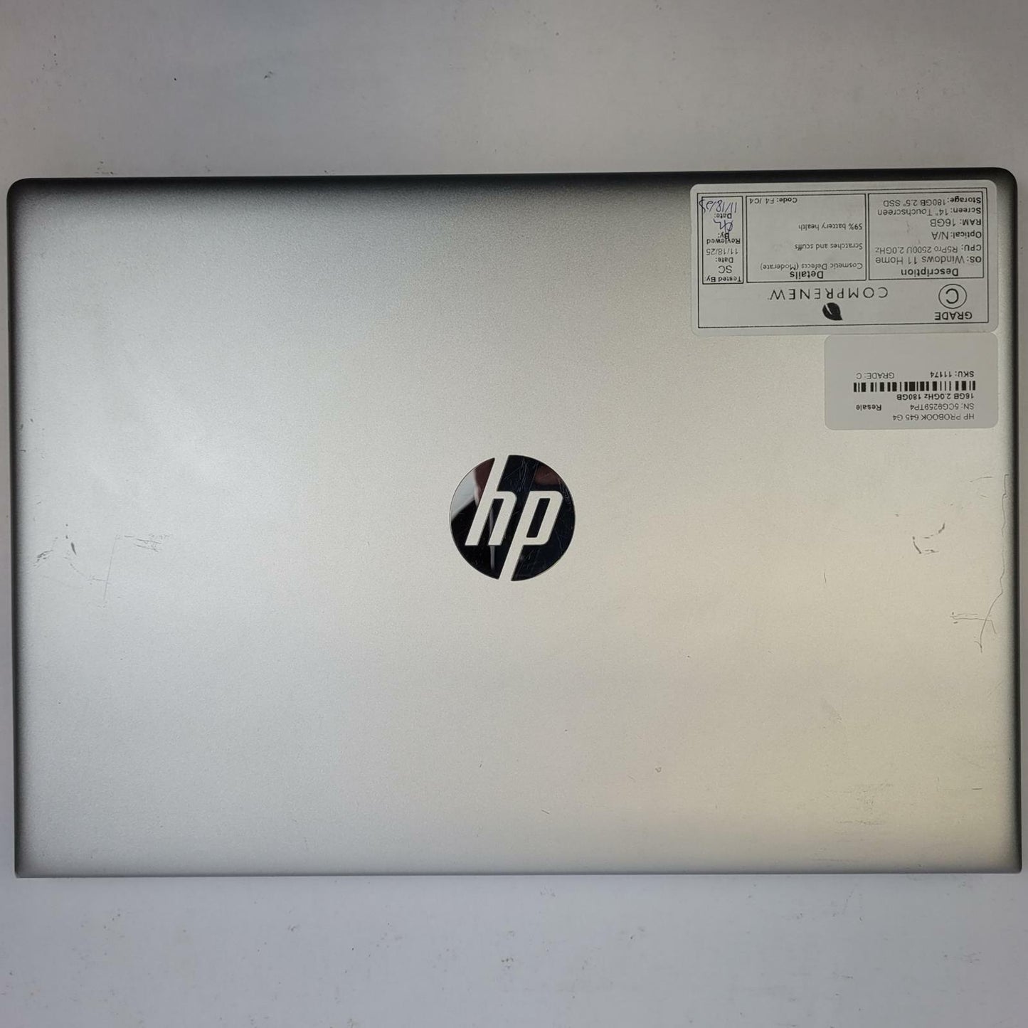 HP PROBOOK 645 G4 Win 11 Ryzen 5 Pro 2500U 16GB RAM 180GB SSD | Grade C | 11174