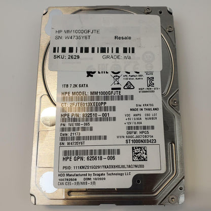 HP MM1000GFJTE 1TB 2.5" SATA Internal HDD | Grade A