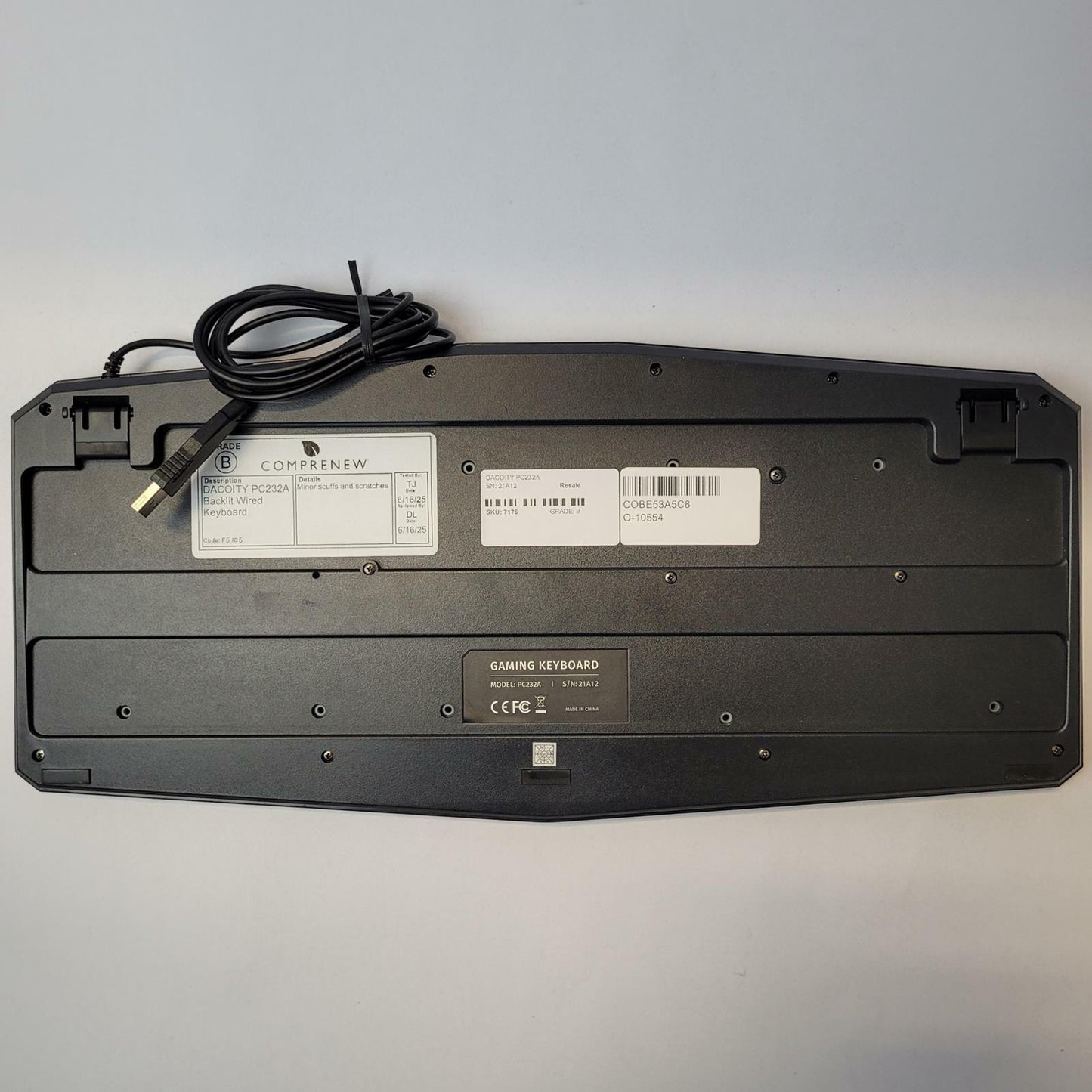 DACOITY PC232A Backlit USB Wired Keyboard | Grade B