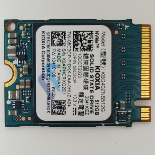 Toshiba Kioxia KBG40ZNS512G 512GB 2230 Gen3 M.2 NVMe SSD | Grade A