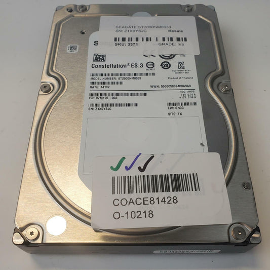 Seagate ST2000NM0033 2TB 3.5" SATA Internal HDD | Grade A