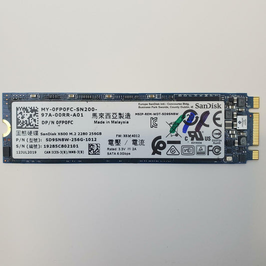 SanDisk SD9SN8W-256-101 256GB 2280 Gen3 M.2 Internal SSD | Grade A