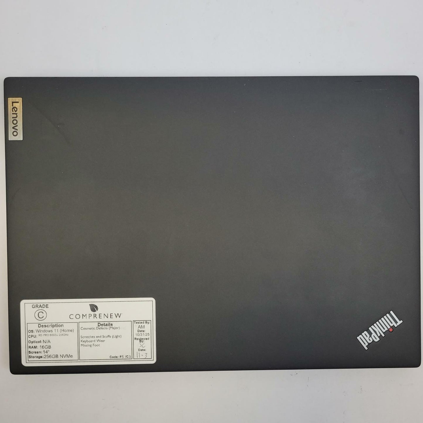 LENOVO T14S GEN3 Win 11 Home RYZEN 5 PRO 6650U 16GB RAM 256GB NVME | Grade C
