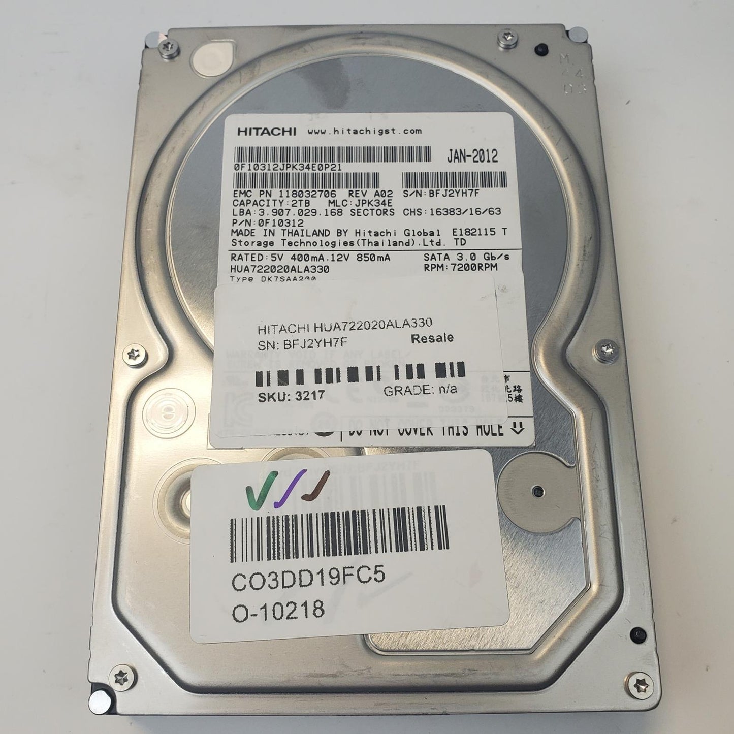 Hitachi HUA722020ALA330 2TB 3.5" SATA Internal HDD | Grade A