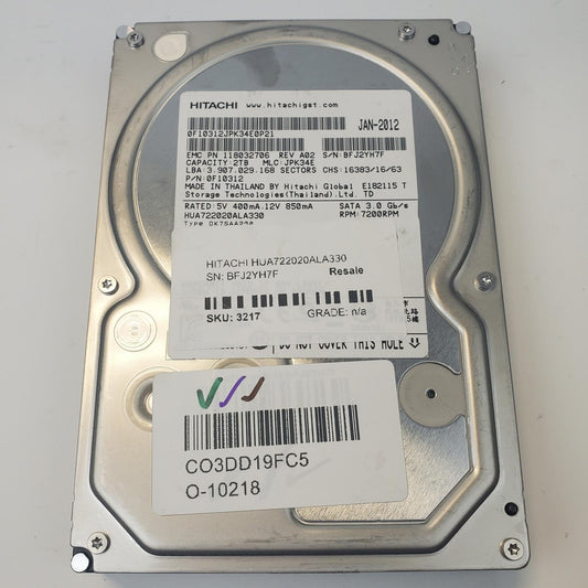 Hitachi HUA722020ALA330 2TB 3.5" SATA Internal HDD | Grade A