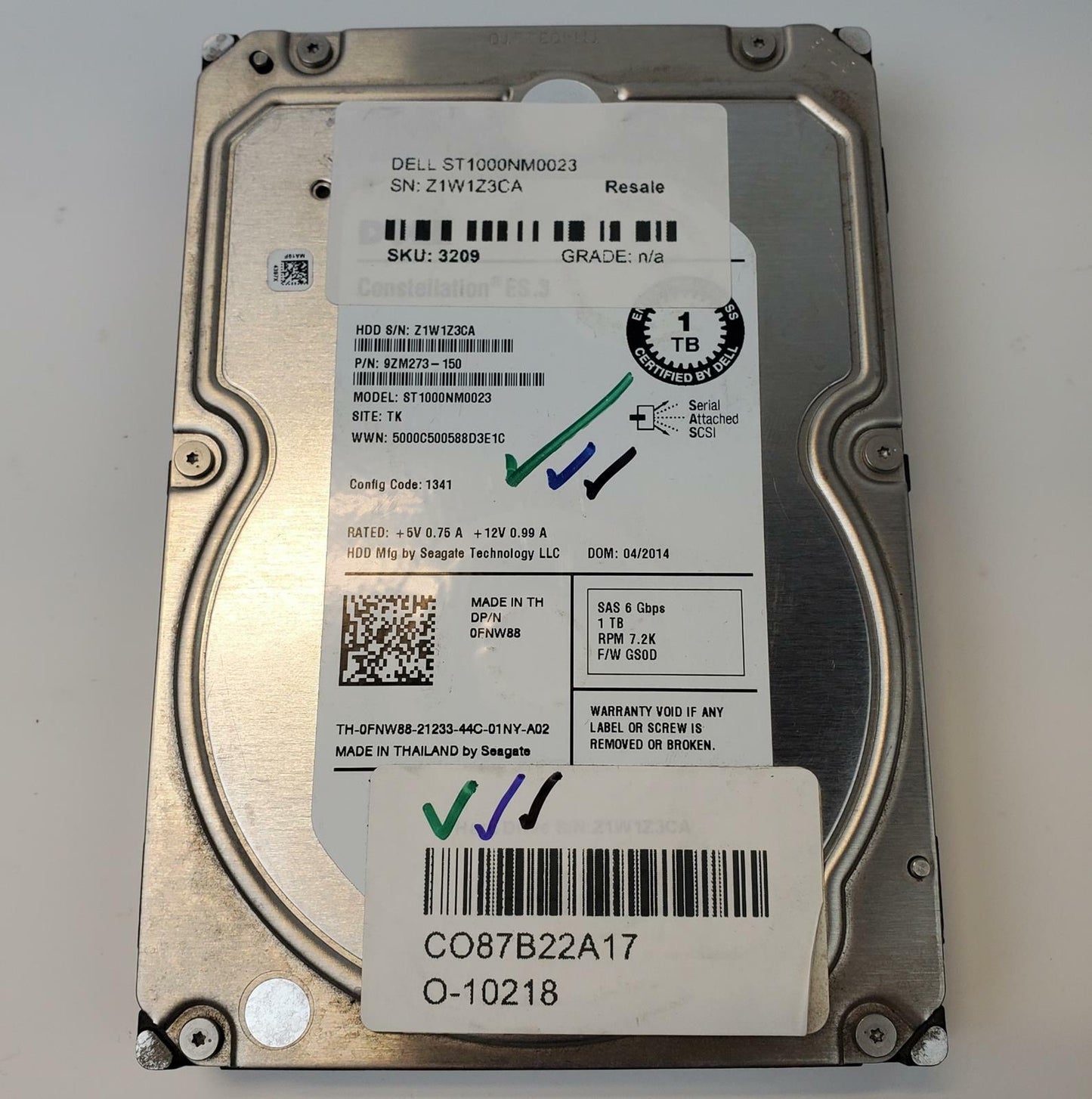 Dell ST1000NM0023 1TB 3.5" SAS Internal HDD | Grade A
