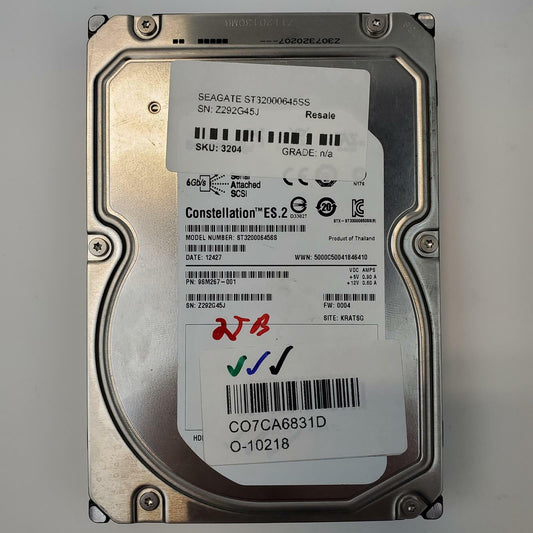 Seagate ST32000645SS 2TB 3.5" SAS Internal HDD | Grade A
