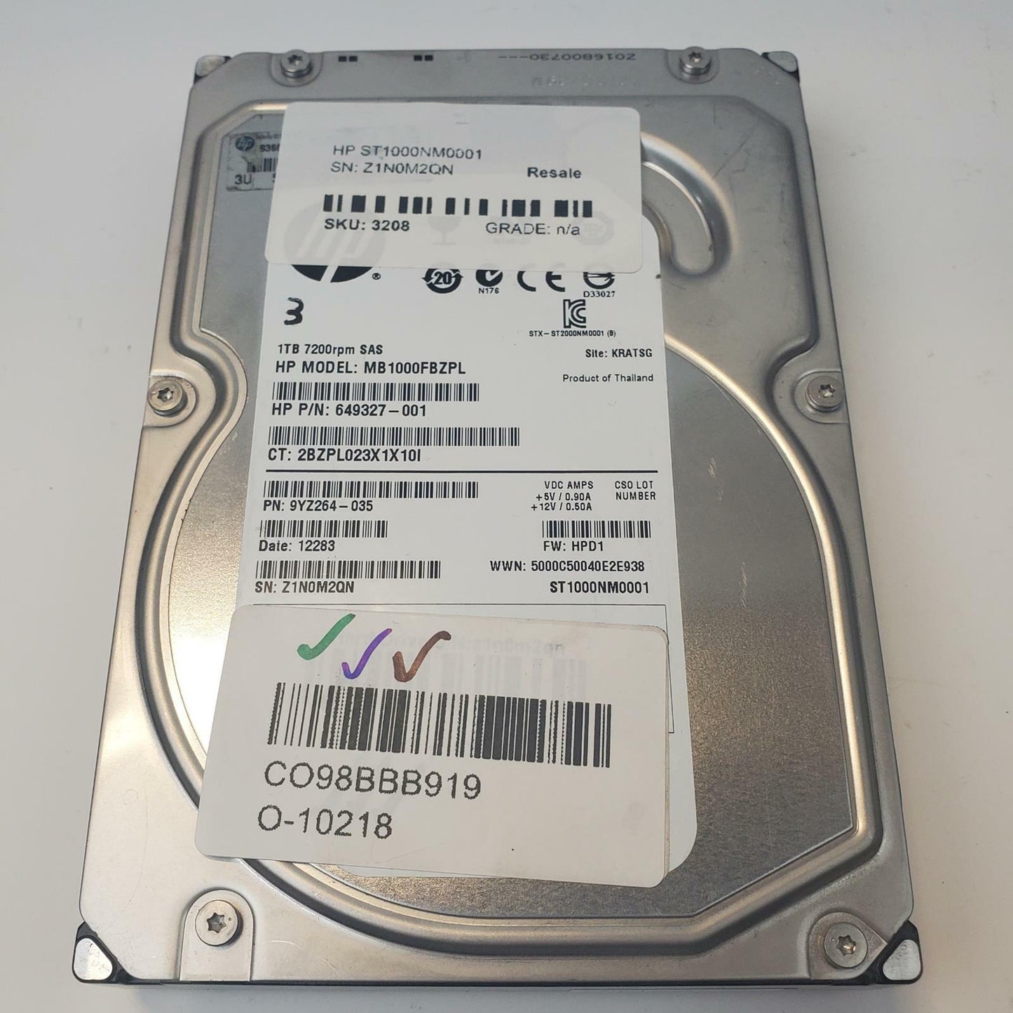 HP ST1000NM0001 1TB 3.5" SAS Internal HDD | Grade A