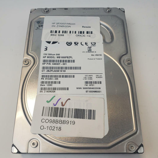 HP ST1000NM0001 1TB 3.5" SAS Internal HDD | Grade A