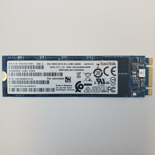SanDisk SD9SN8W-128G-1006 180GB 2280 Gen3 M.2 SSD | Grade A