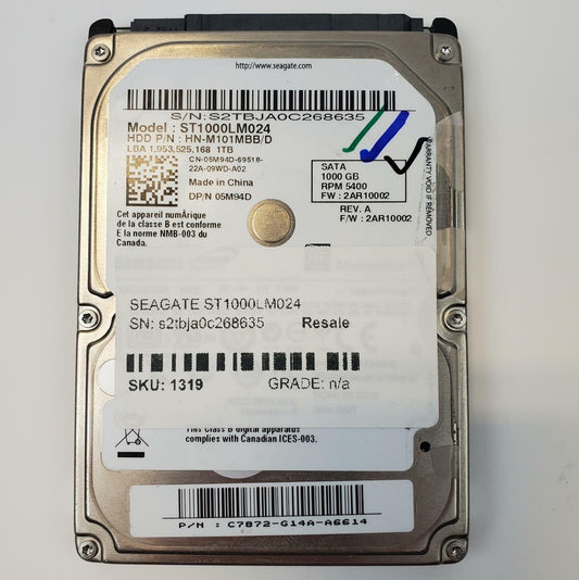 Seagate ST1000LM024 1TB 2.5" SATA Internal HDD | Grade A