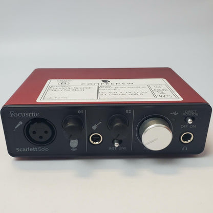 Focusrite Scarlett Solo 1st Gen USB Audio Interface | Grade B