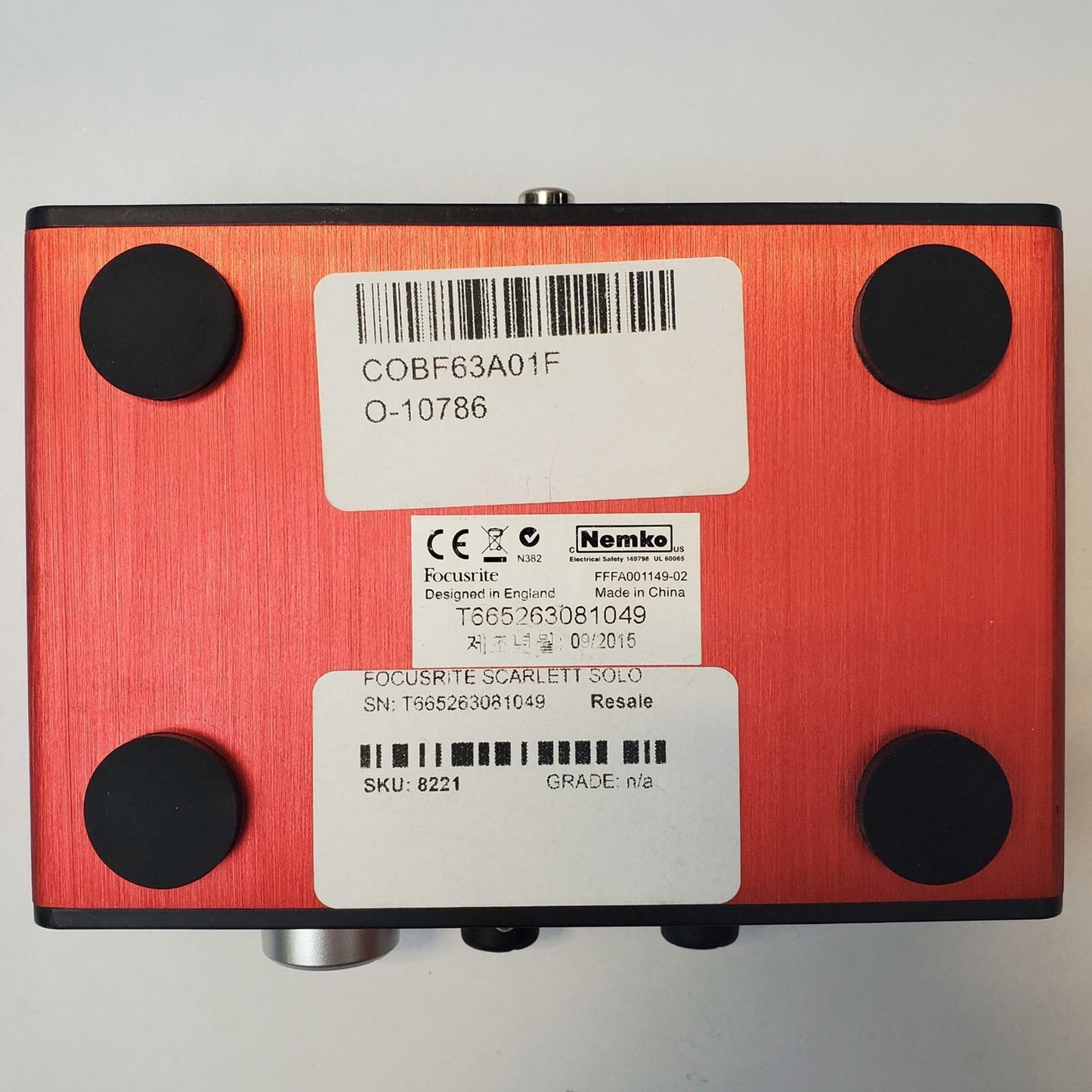 Focusrite Scarlett Solo 1st Gen USB Audio Interface | Grade B