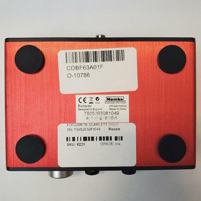 Focusrite Scarlett Solo 1st Gen USB Audio Interface | Grade B