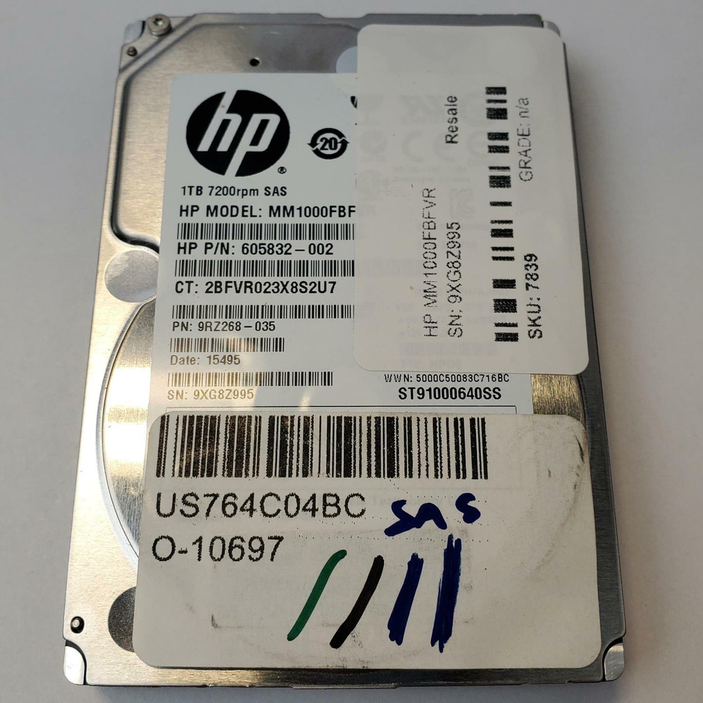 HP MM1000FBFVR 1TB 2.5" SAS Internal HDD | Grade A