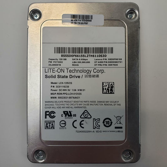 Lite-On LCH-128V2S 128GB 2.5" SATA Internal SSD | Grade A | 7969