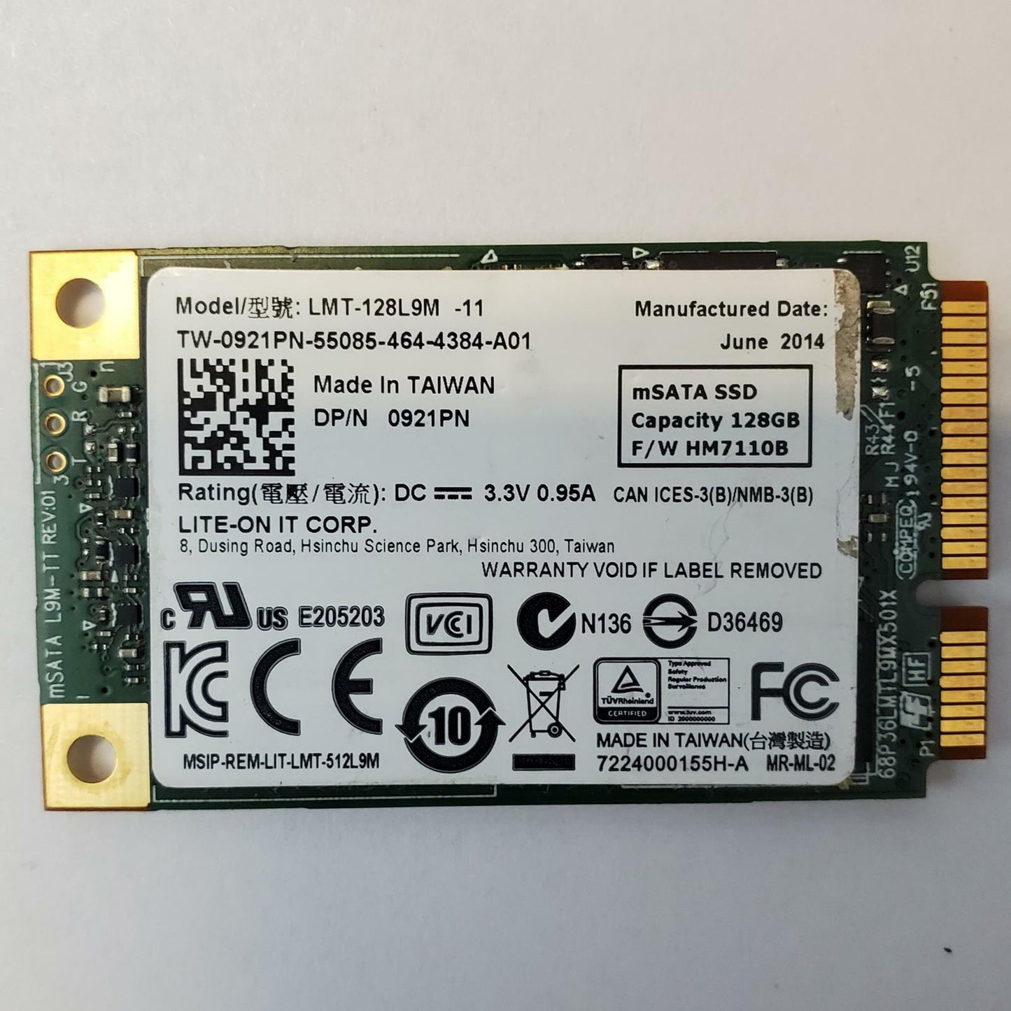 LITE-ON LMT-128L9M mSATA 128GB Internal SSD | Grade A