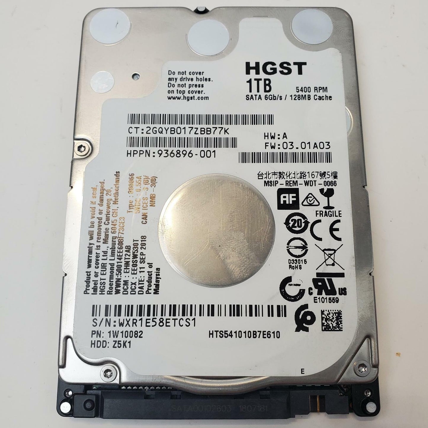 HGST HTS541010B7E610 1TB 2.5" SATA Internal HDD | Grade A