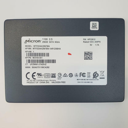Micron MTFDDAK256TBN 256GB 2.5" SATA Internal SSD | Grade A | 7763