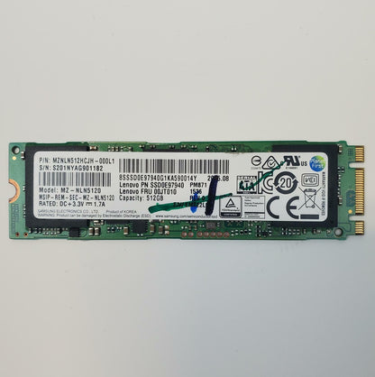 Samsung MZ-NLN5120 512GB 2280 Gen3 M.2 Internal SSD | Grade A
