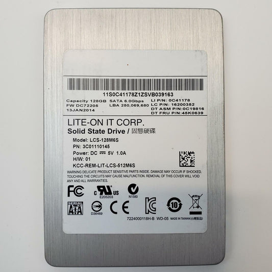 Lite-On LCS-128M6S 128GB 2.5" SATA Internal SSD | Grade A
