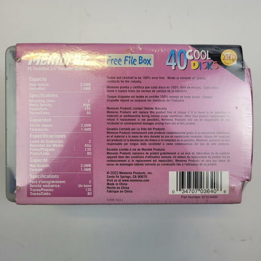 Memorex 40 Cool Disks 3.5" Computer Diskettes | Grade A
