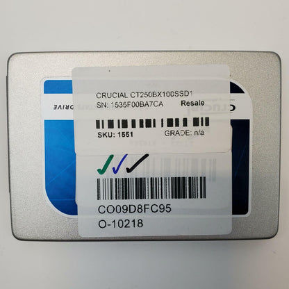 Crucial CT250BX100SSD1 250GB 2.5" SATA Internal SSD | Grade A