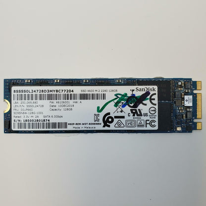 SanDisk SD9SN8W-128G-1001 128GB 2280 Gen3 M.2 Internal SSD | Grade A