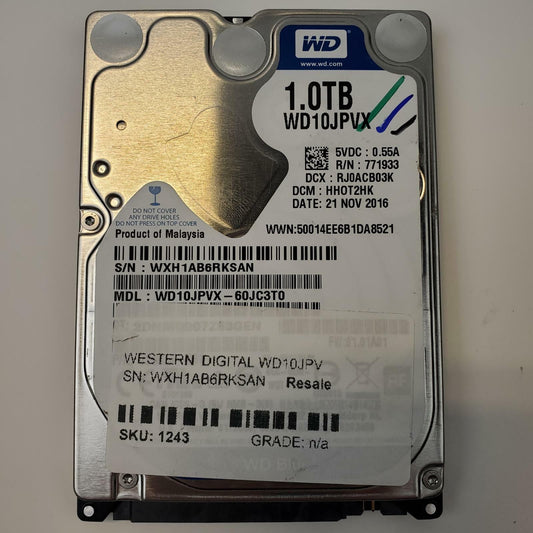 Western Digital WD10JPVX 1TB 2.5" SATA Internal HDD | Grade A