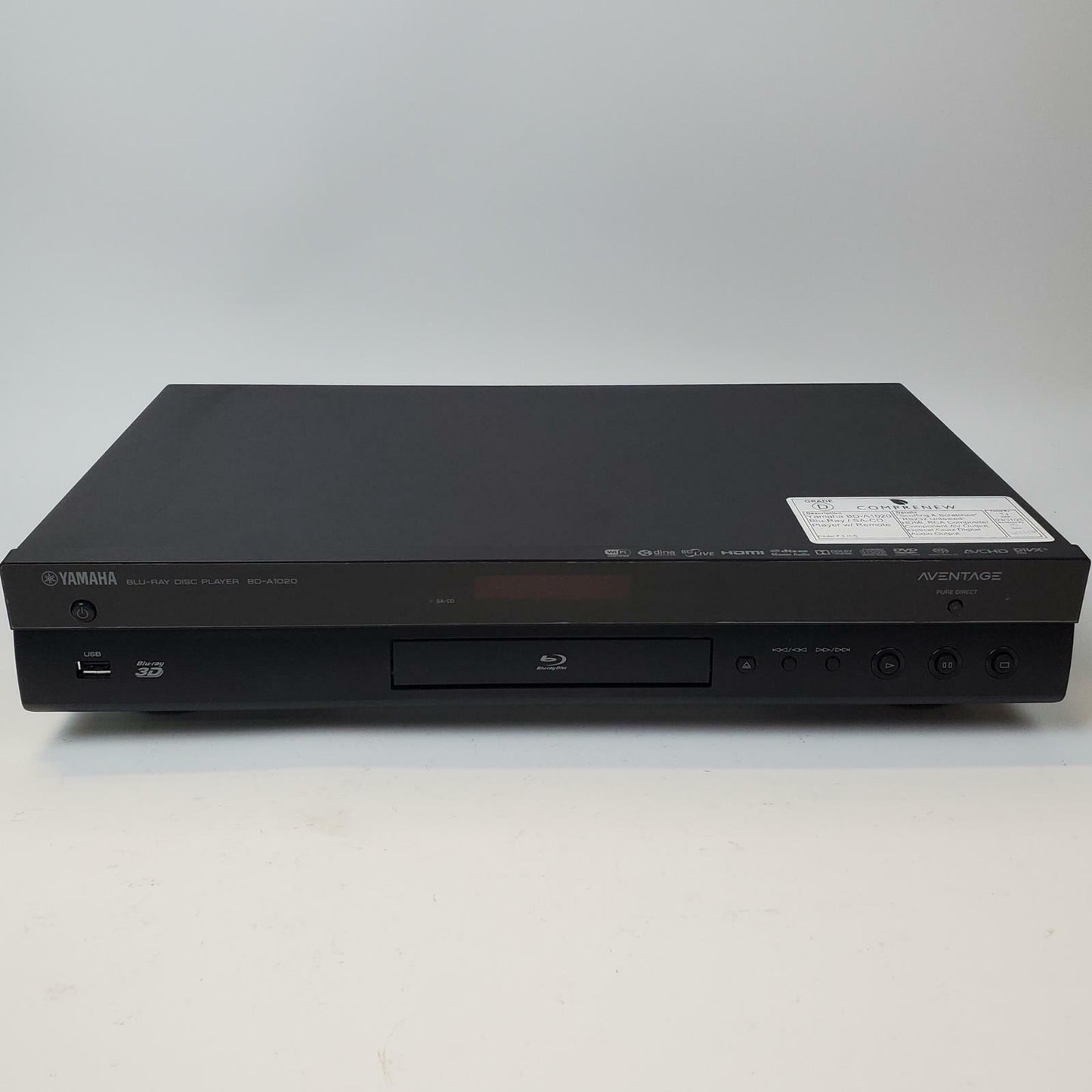 Yamaha BD-A1020 Blu-Ray/SA-CD Player w/ Remote | Grade D