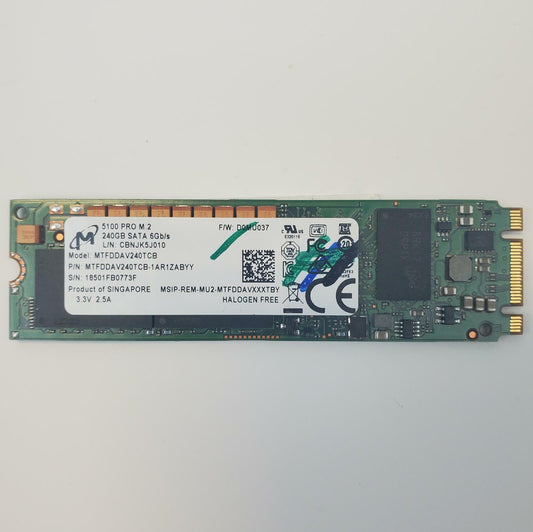 Micron MTFDDAV240TCB 240GB 2280 Gen3 M.2 SSD | Grade A
