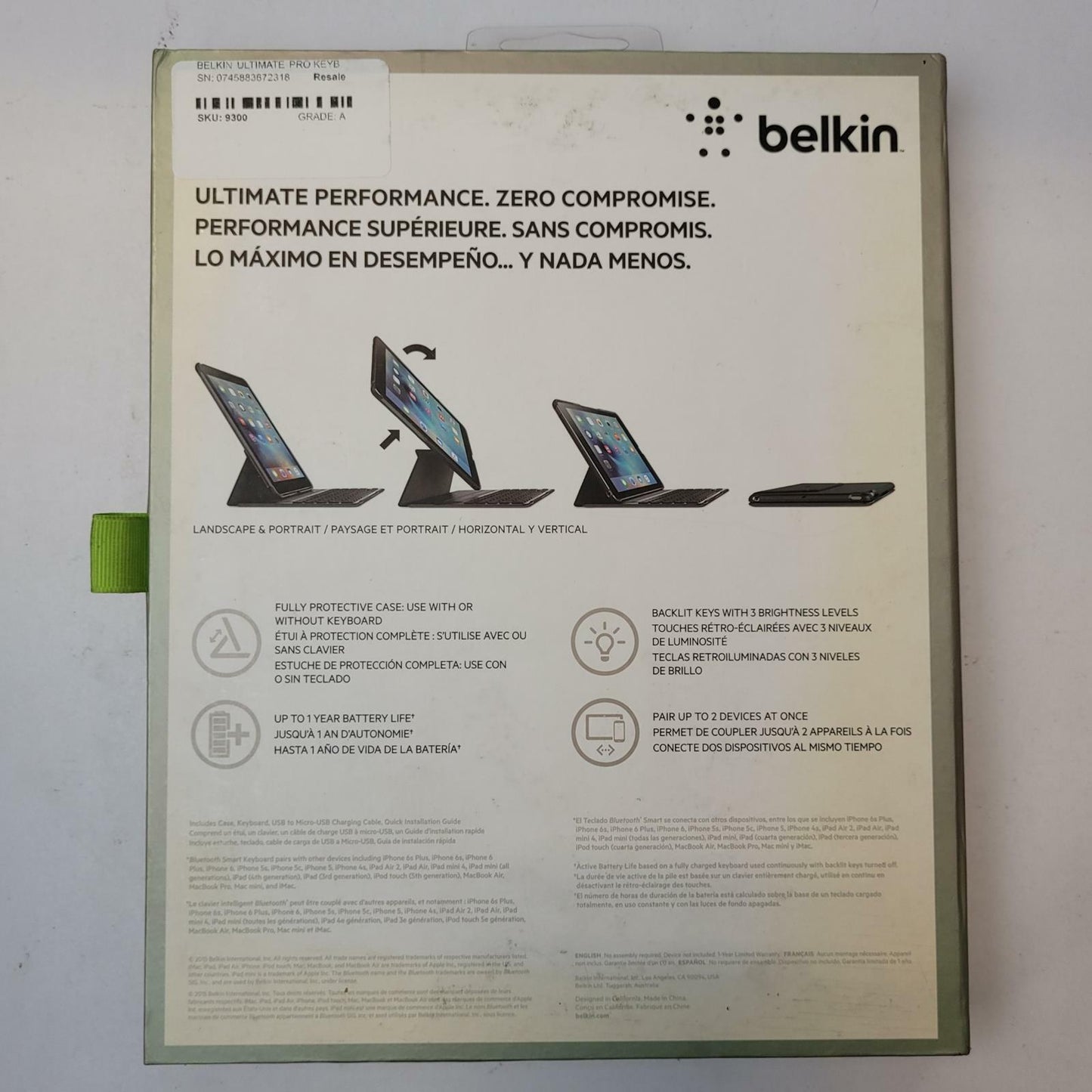 Belkin Qode Ultimate Pro Keyboard Case for iPad Air 2 | Grade A