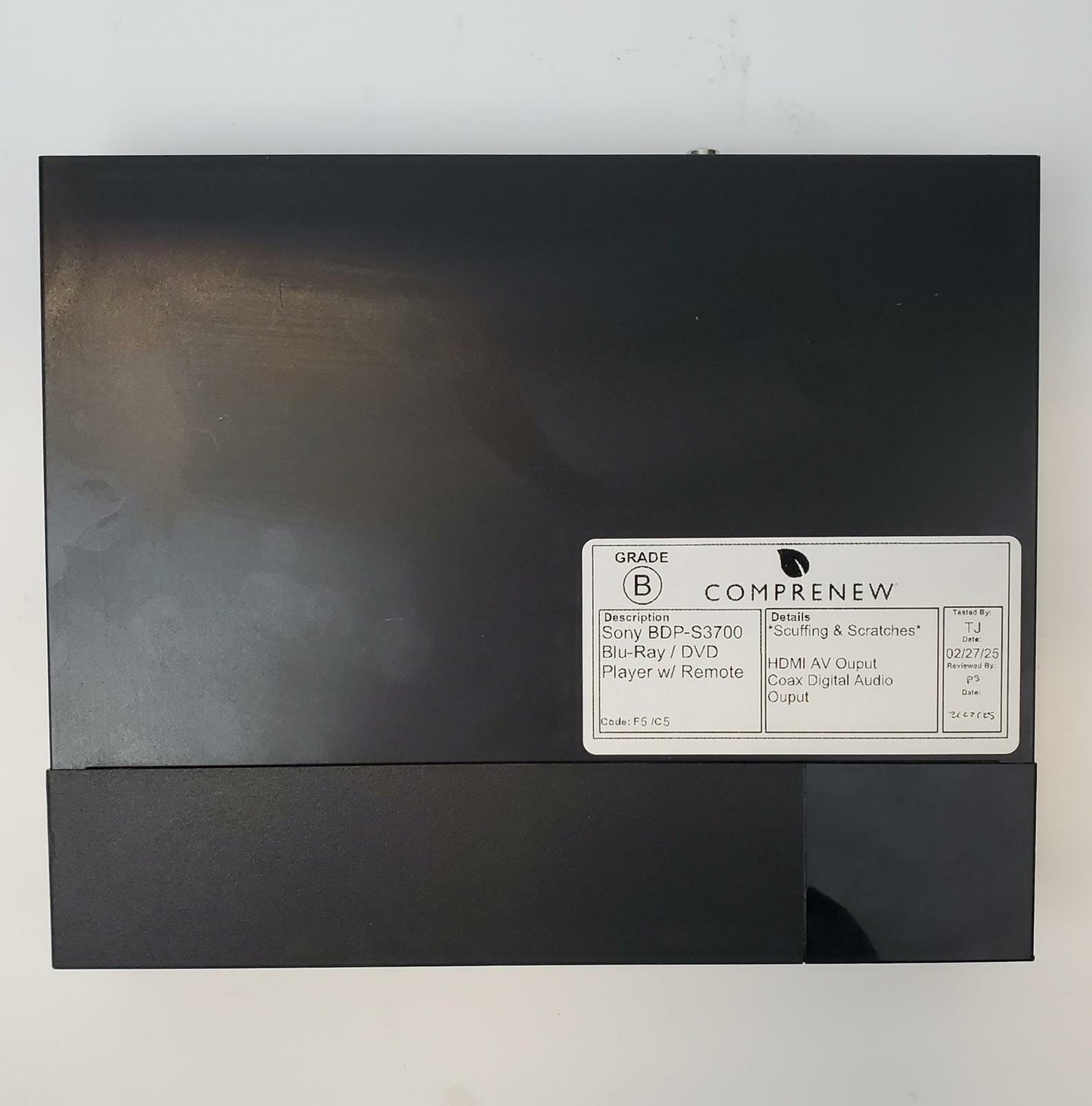 Sony BDP-S3700 Blu-Ray/DVD Player w/ Remote | Grade B