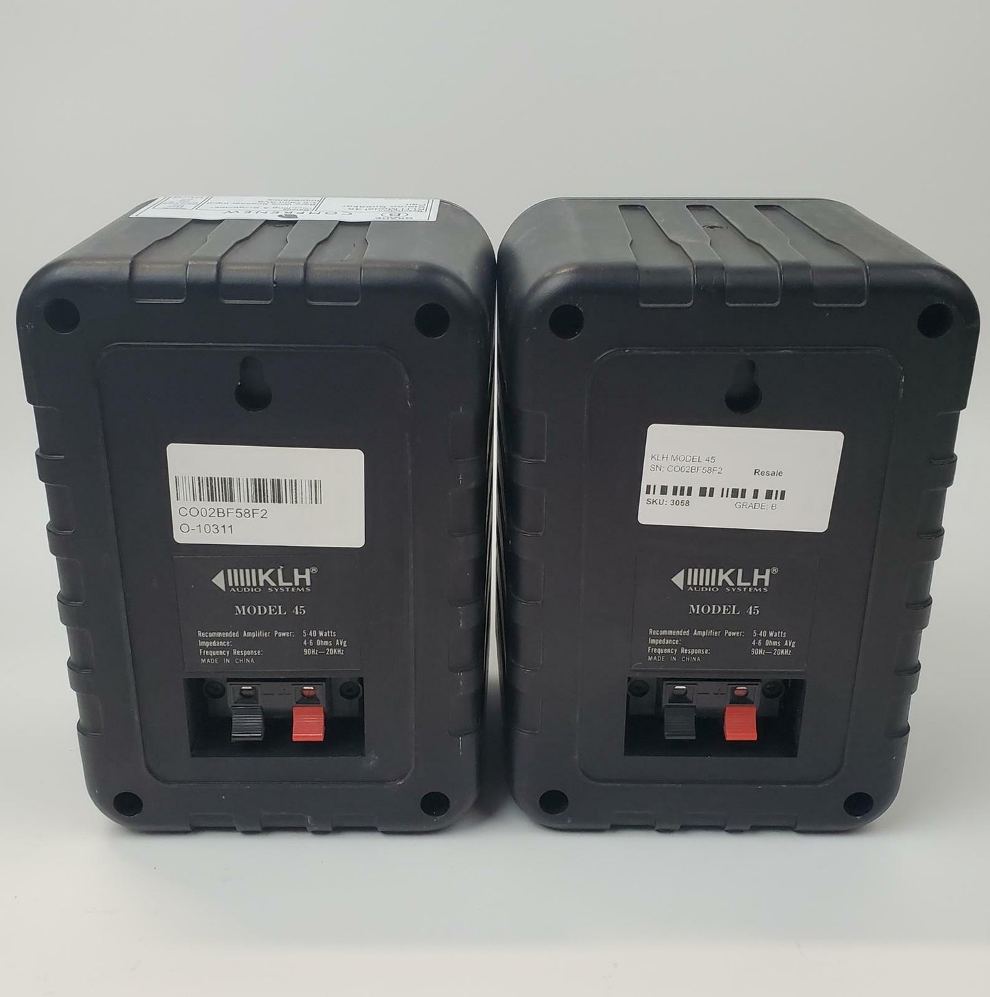 KLH Model 45 Stereo Speaker Pair | Grade B