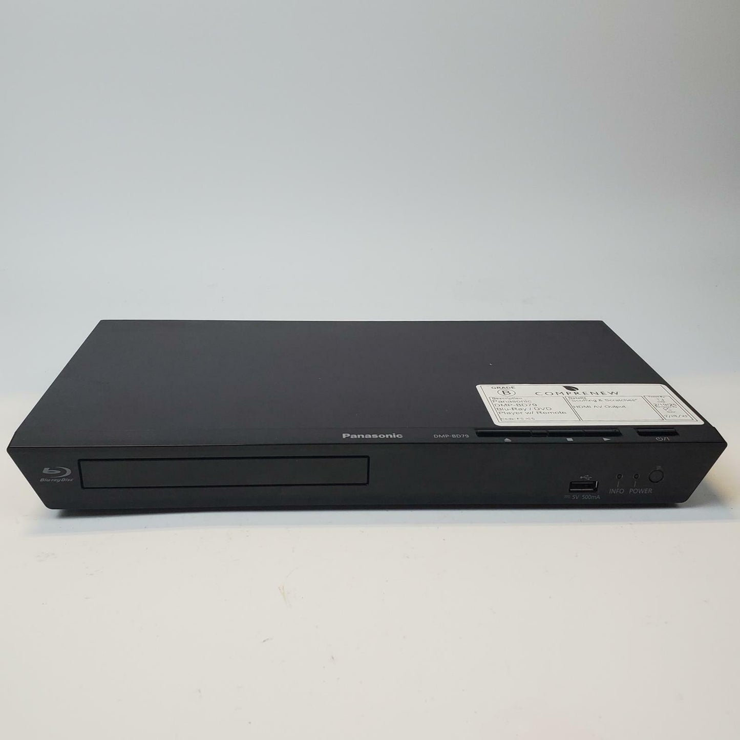 Panasonic DMP-BD79 Blu-Ray/DVD Player w/ Remote | Grade B