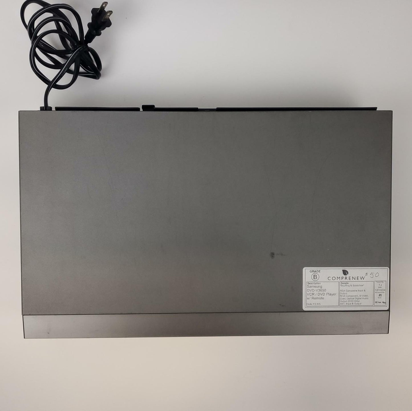 Samsung DVD-V3650 VCR/DVD Player w/ Remote | Grade B