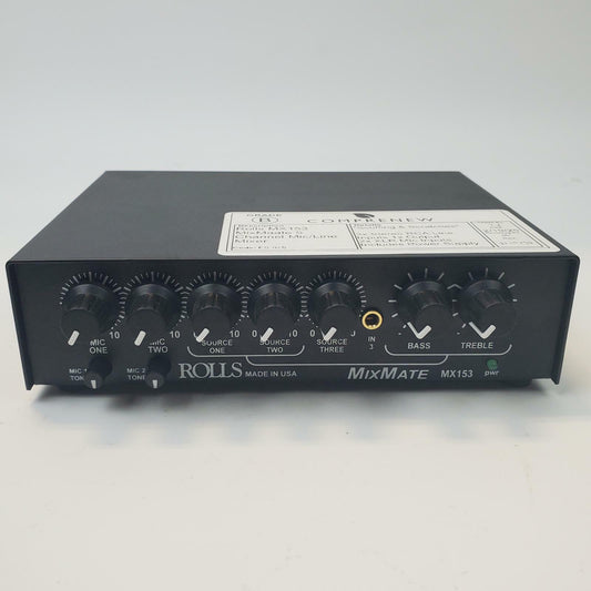Rolls MX153 MixMate 5-Channel Mic/Line Mixer | Grade B