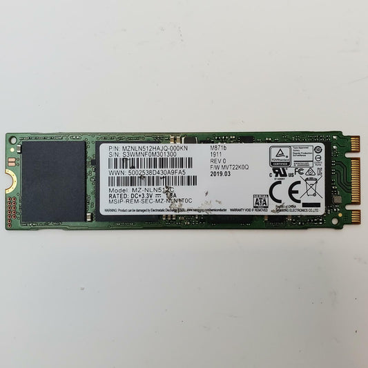 SAMSUNG MZ-NLN512C 512GB 2280 Gen3 M.2 SSD | Grade A