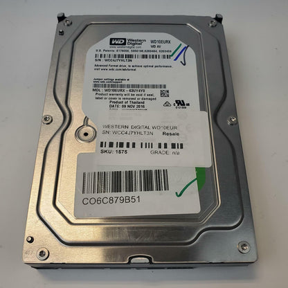 Western Digital WD10EURX 1TB 3.5" SATA Internal HDD | Grade A