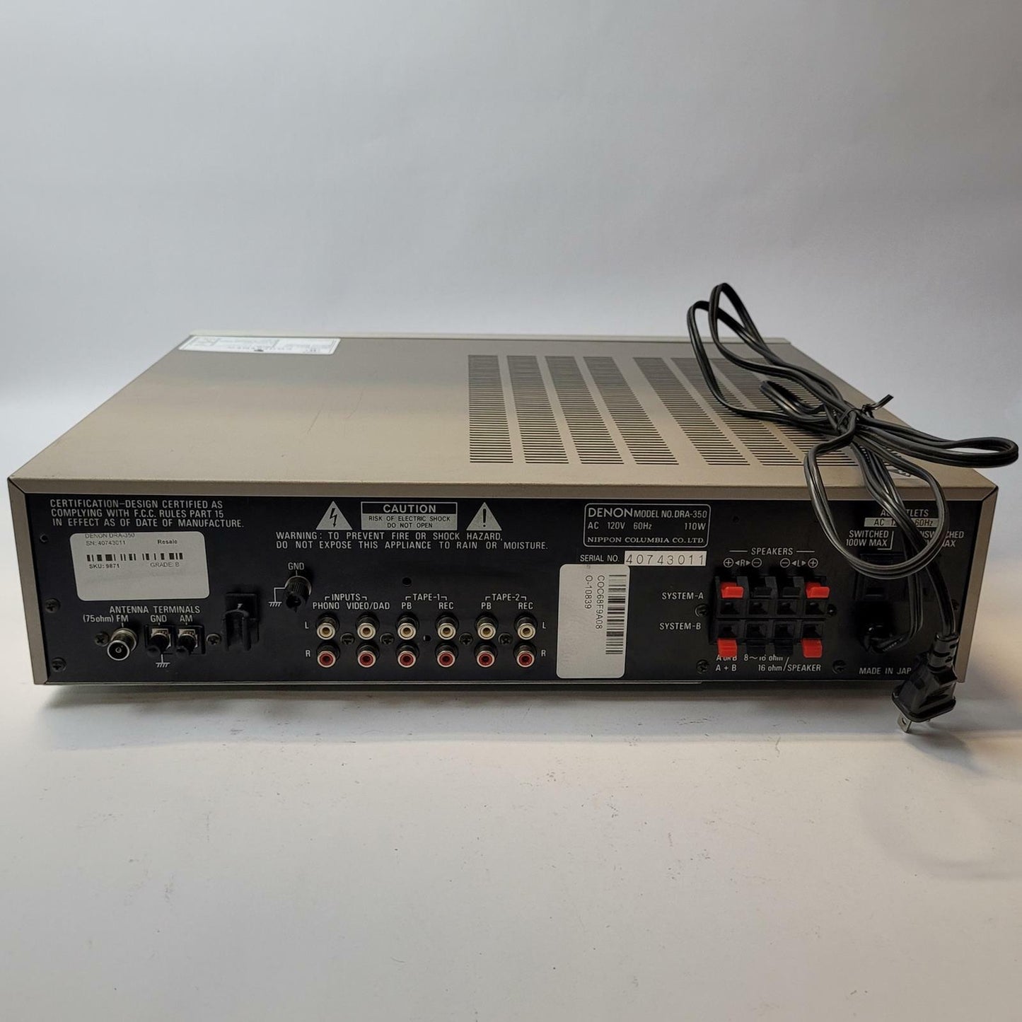 DENON DRA-350 Stereo Receiver | Grade B