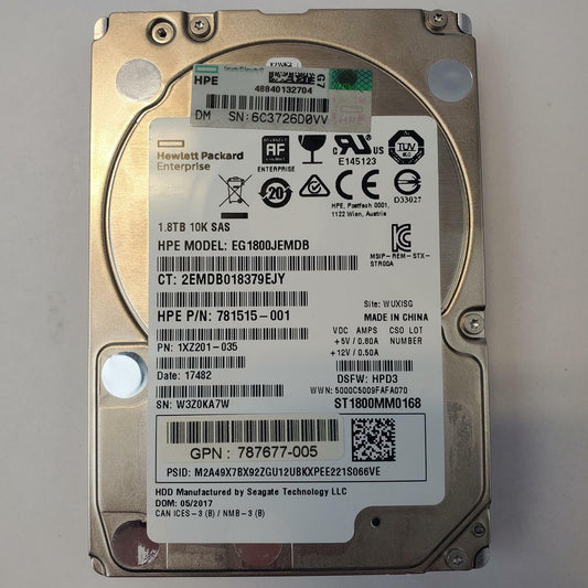 HP EG1800JEMDB 1.8TB 2.5" SAS Internal HDD | Grade A