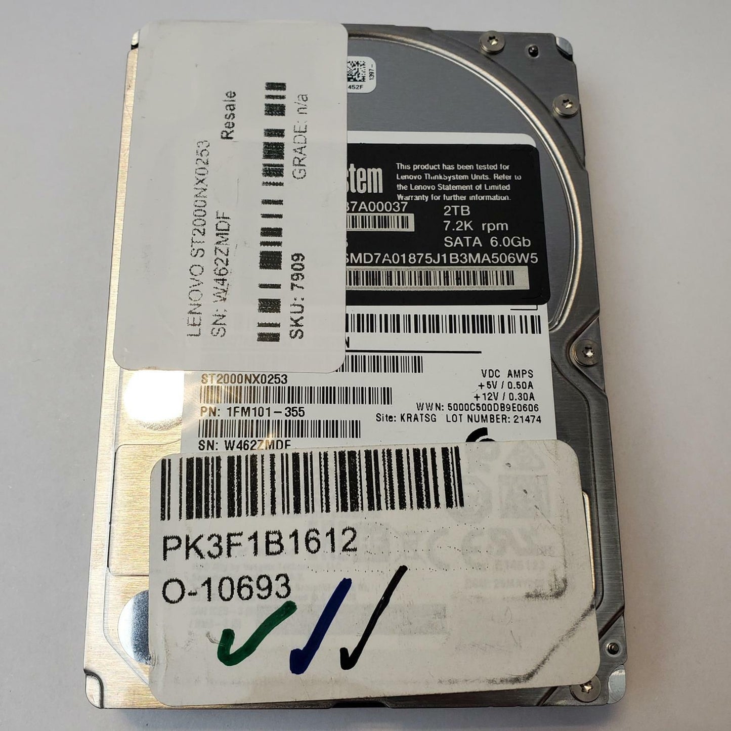 LENOVO ST2000NX0253 2TB 2.5" SATA Internal HDD | Grade A