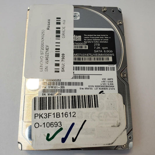 LENOVO ST2000NX0253 2TB 2.5" SATA Internal HDD | Grade A